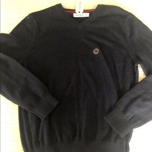 🆕Nautica Men’s Solid V-Neck Sweater Medium